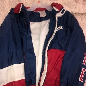 Vintage Nike windbreaker red white and blue